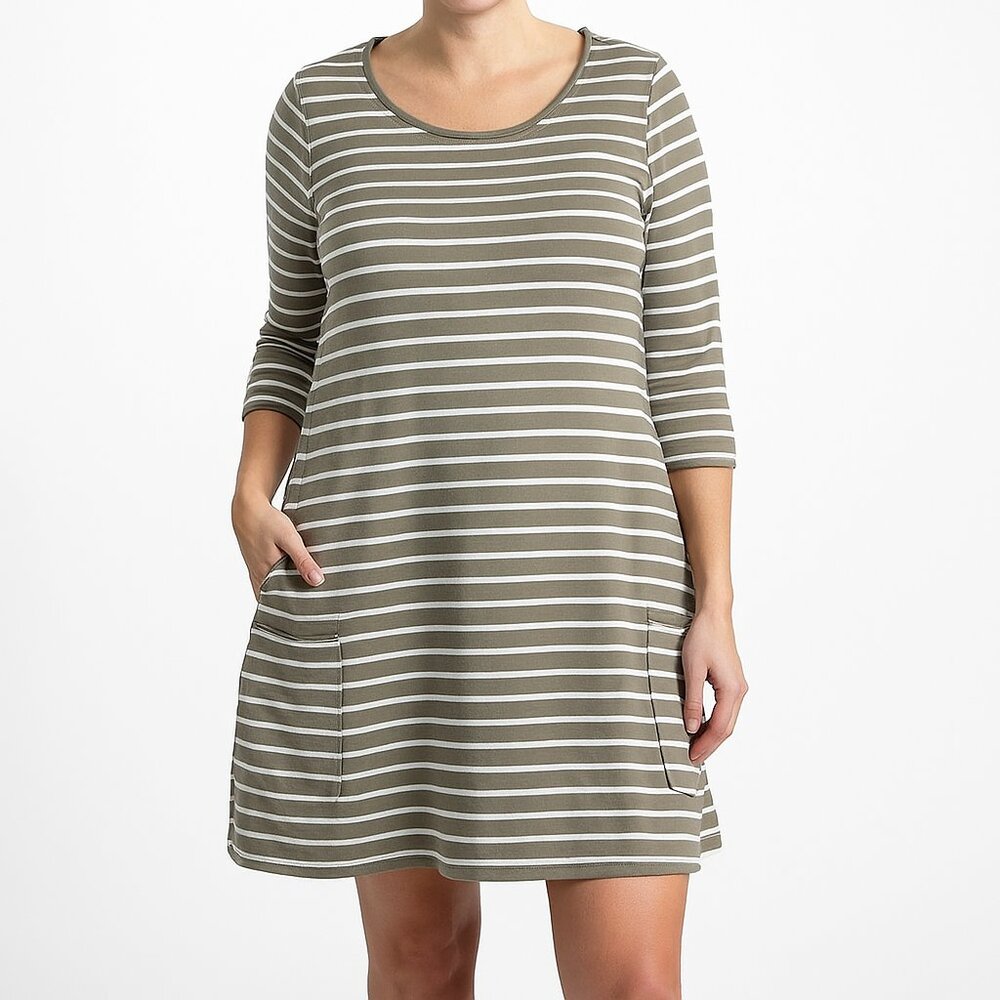Super Soft and Stretchy Striped Cotton Tunic